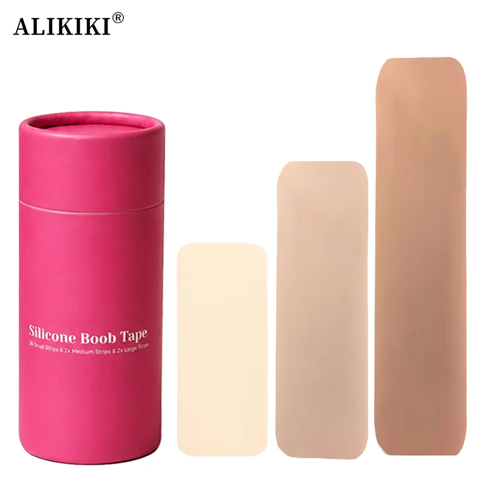 6Pcs Reusable Precut Silicone Boob Tape Adhesive Breast Lift Strips Push Up Nipple Covers Pasties Sticky Body Tape for Women