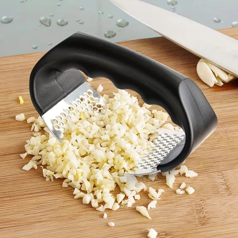 Garlic Crusher, Garlic Press Rocker, Stainless Steel Garlic Press, Garlic Chopper for Crush Garlic Kitchen Gadgets