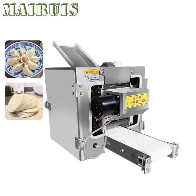 110V/220V Dumpling Machine Wonton Skin Dumpling Skin Machine Stainless Steel Noodle Press Dough Rolling Machine Pasta Maker