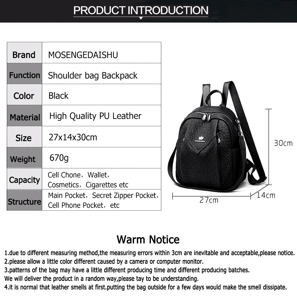 La nueva mochila de moda para mujer, mochilas de cuero PU para jóvenes de alta calidad para chicas adolescentes, bolso de hombro de colegio, mochila