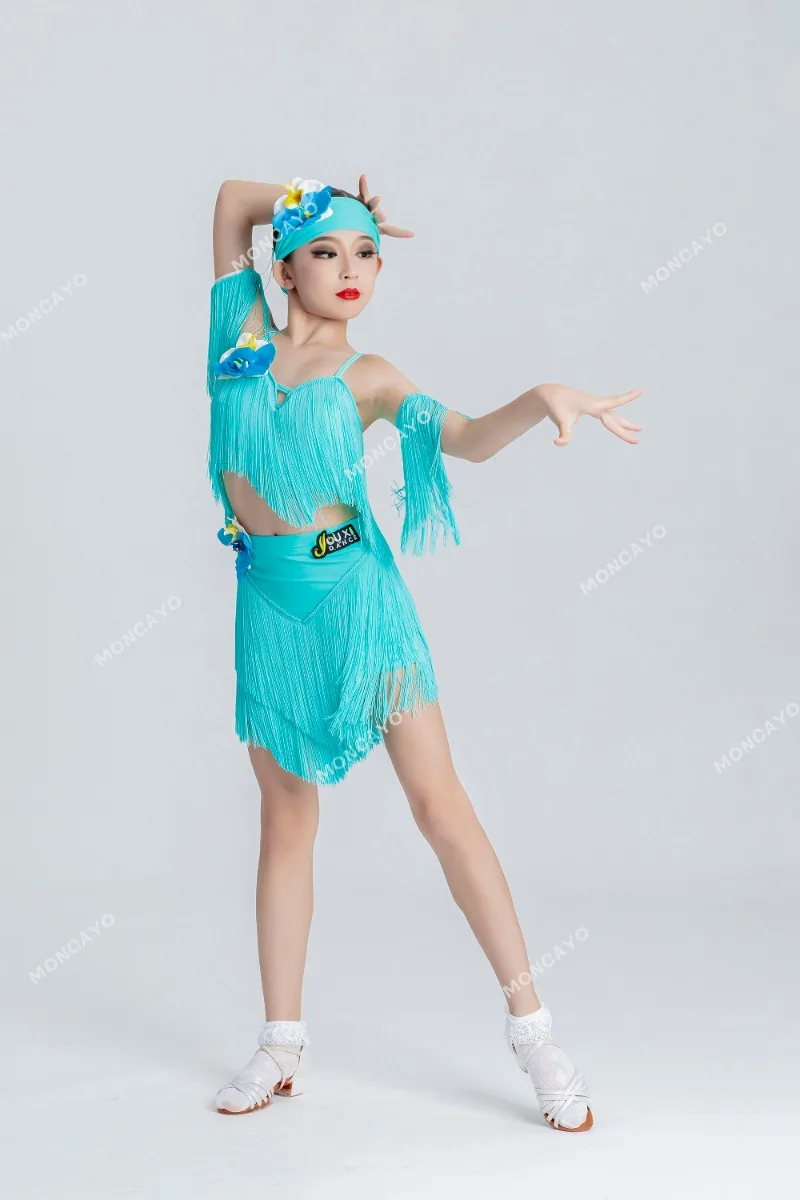 ชุดเต้นลาตินเด็กหญิง ชุดเต้นลาตินสำหรับเด็ก ชุดแข่งขันซัลซ่า ชุดเด็ก ชุดเต้นชาชา รุมบ้า บอลรูม แทงโก้