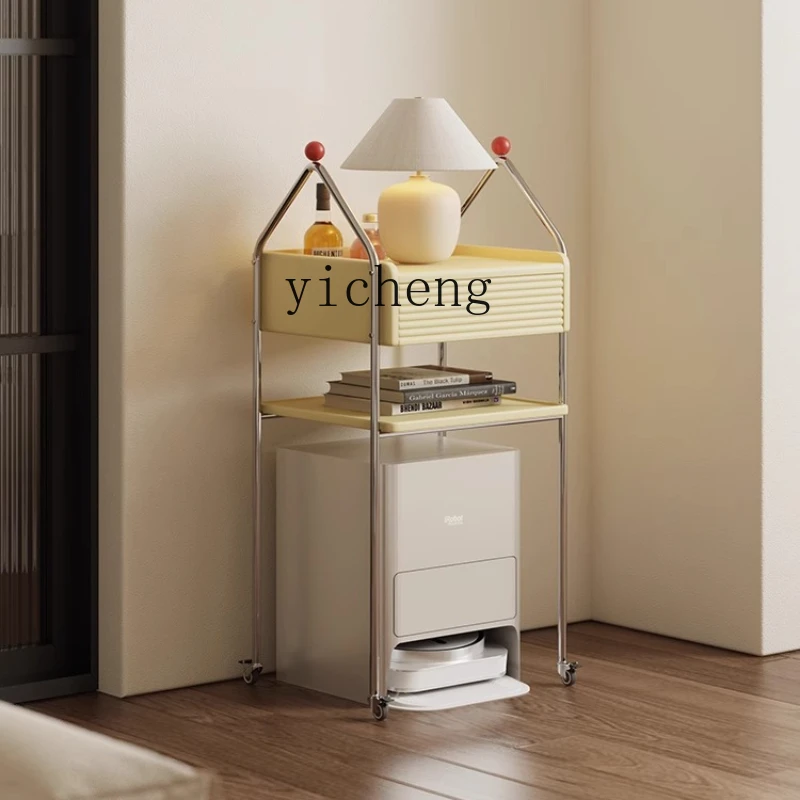 

ZK sweeping robot shelf living room movable sofa side storage rack home decor home decoration accessories