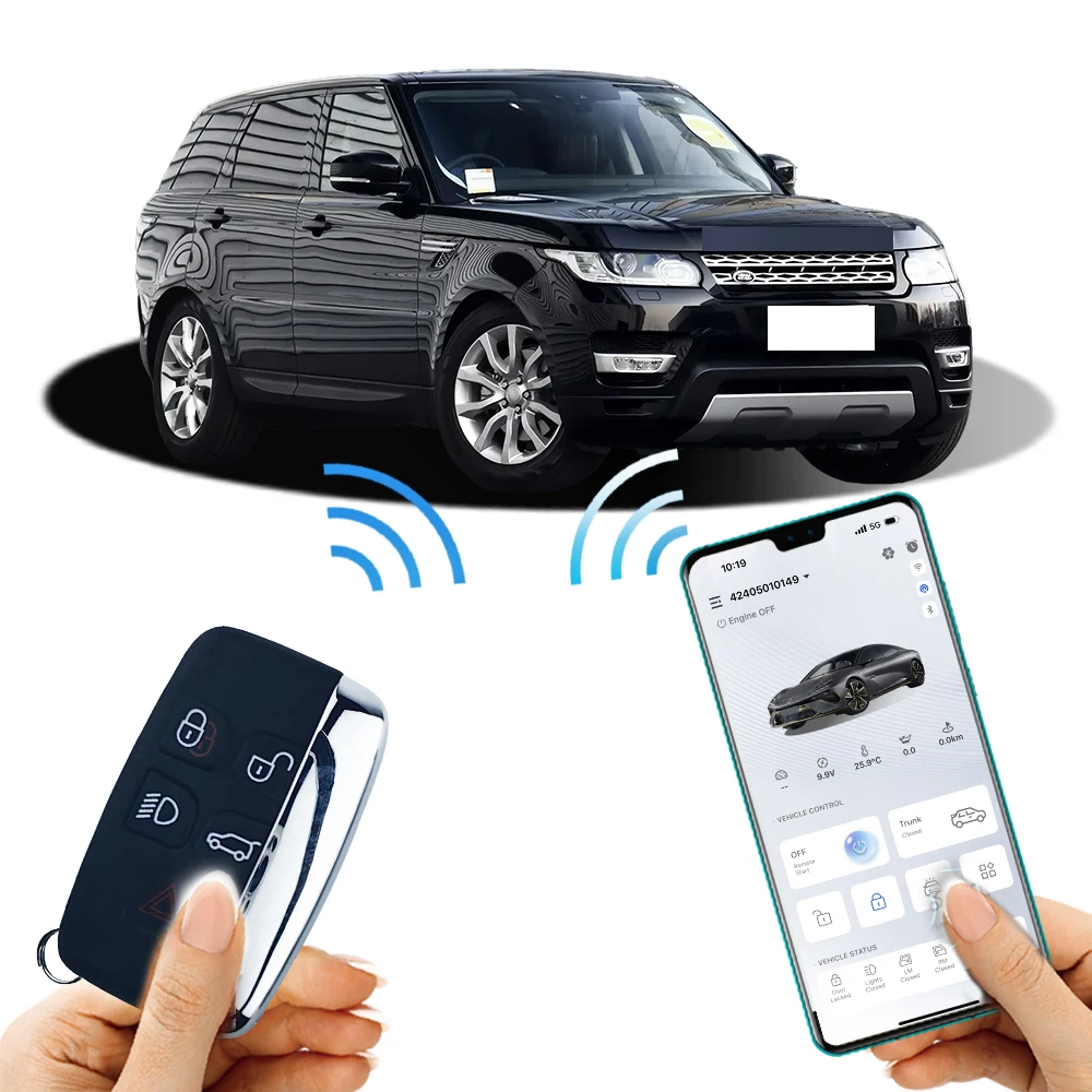 Mobile App Car Control PKE Keyless Entry Remote Starter Smart Keyless Go for Lan d Rover Free lander 2 Plug and Play