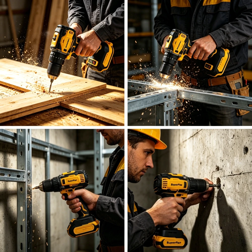 

Lithium ion handheld drill with high torque of 50-60N. M industrial grade multifunctional electric tool (bare machine)