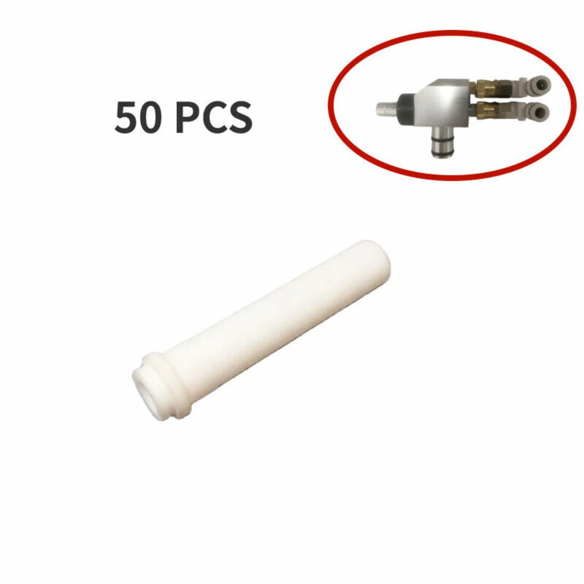 50 PCS 1095899 Throat Tivar Venturi Suction Tube for Nordson powder coating pump