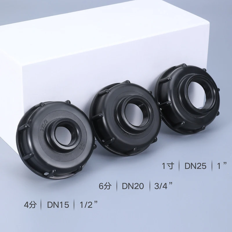 DIY Accessories Durable Ibc Tank Fittings S60X6 Coarse Threaded Cap 60Mm Female Thread To 1/2 " 3/4" 1 " Adapter Connector
