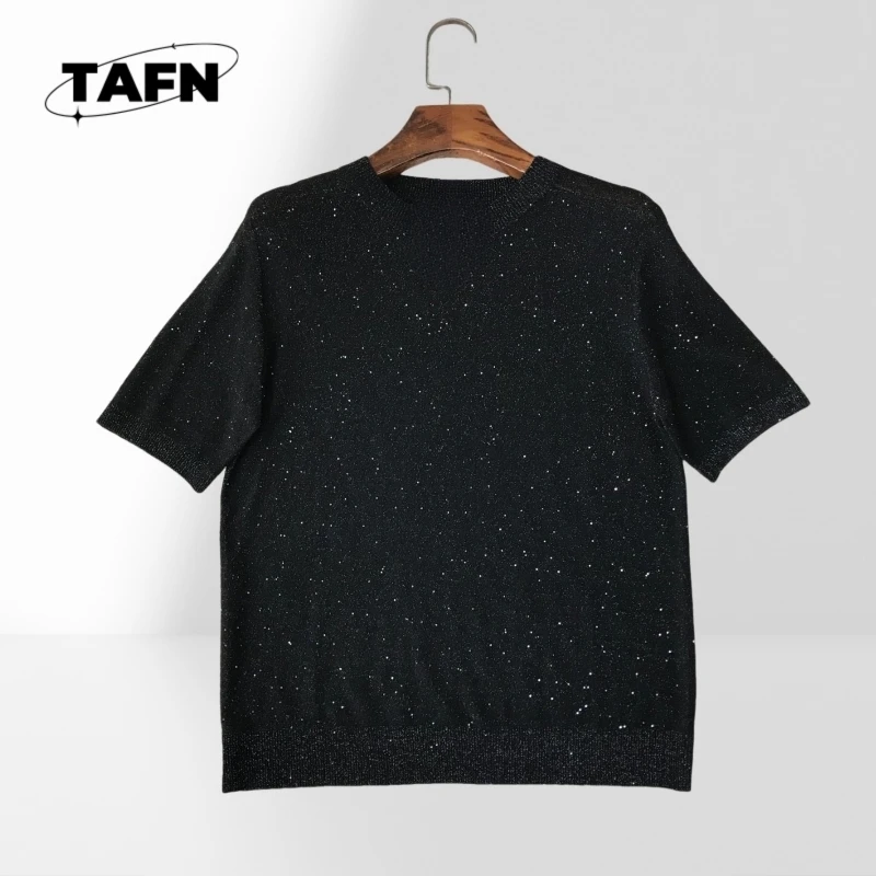

Simple Short Sleeve Spring New Premium Cashmere T-Shirt for Men – 2025 Retro Fashion for Casual Settings 100% CashmereA25009