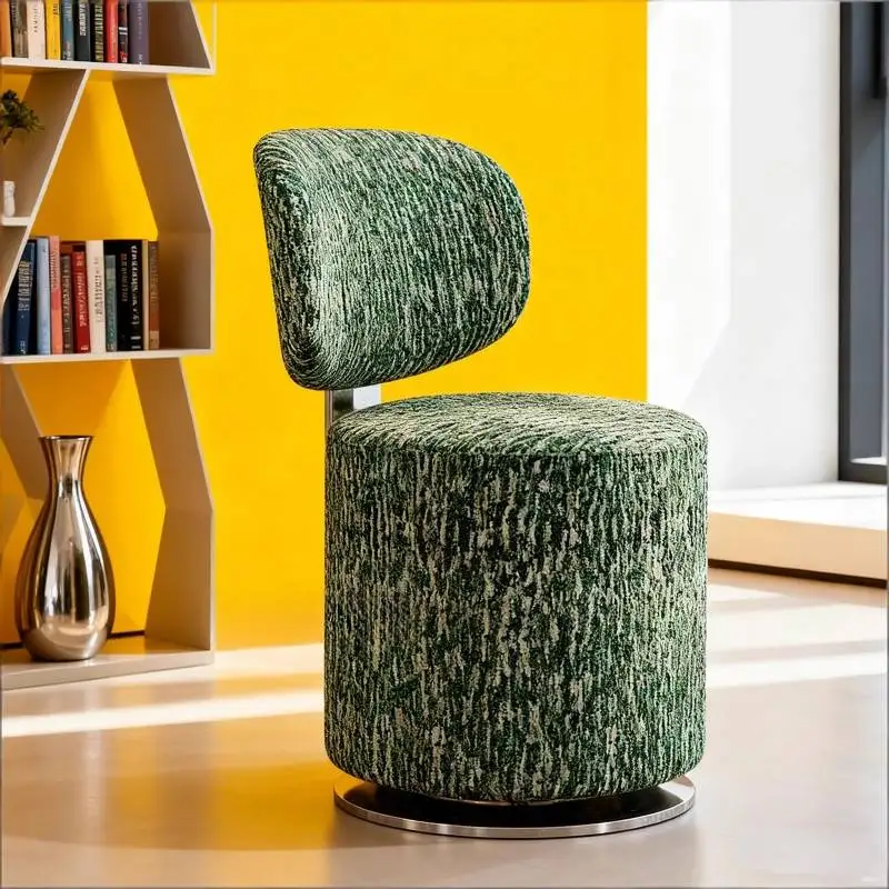 #Modern Boucle Dining Chairs Luxury Elegant Metal Velours Pliable Accent Sofa Swivel Vanity Sillas Para Comedor Furniture