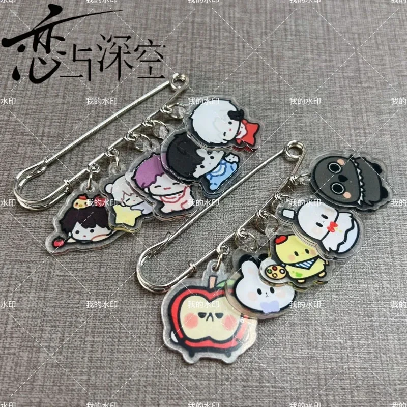 Game Love En Deepspace Xavier Zayne Rafayel Sylus Caleb Cosplay Badge Acryl Leuke Figuur Hanger Pin Legering Broche Accessoires