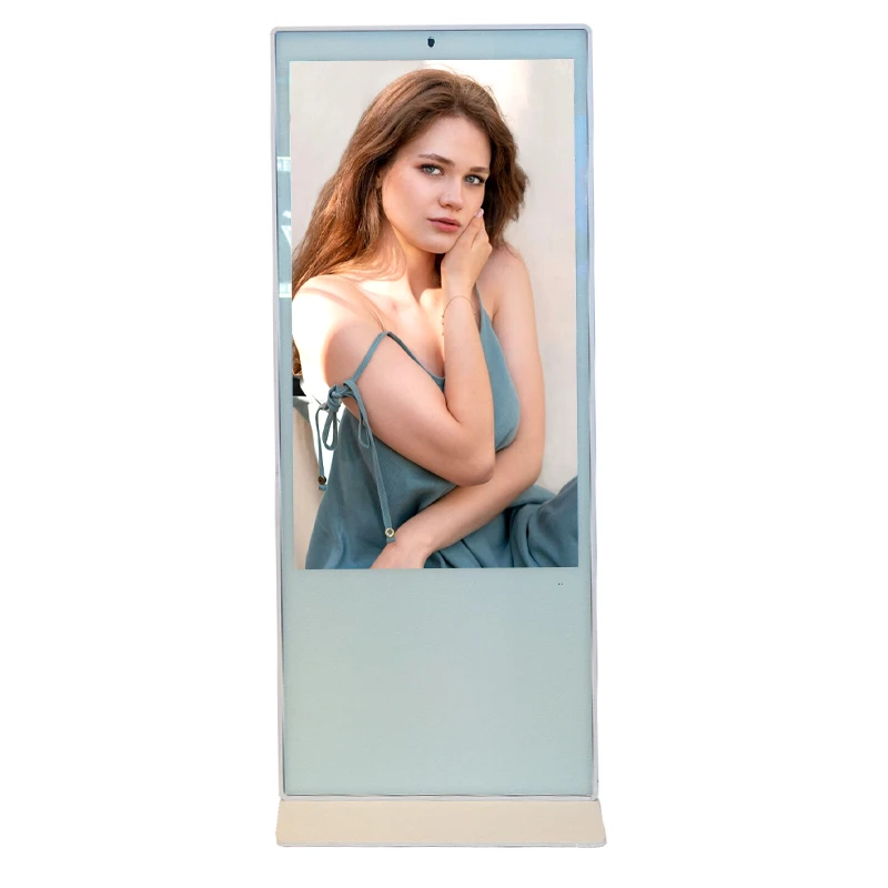 Display pubblicitario per chiosco touch screen interattivo con segnaletica digitale per cartelloni pubblicitari verticali per installazione a pavimento interno di dimensioni personalizzate