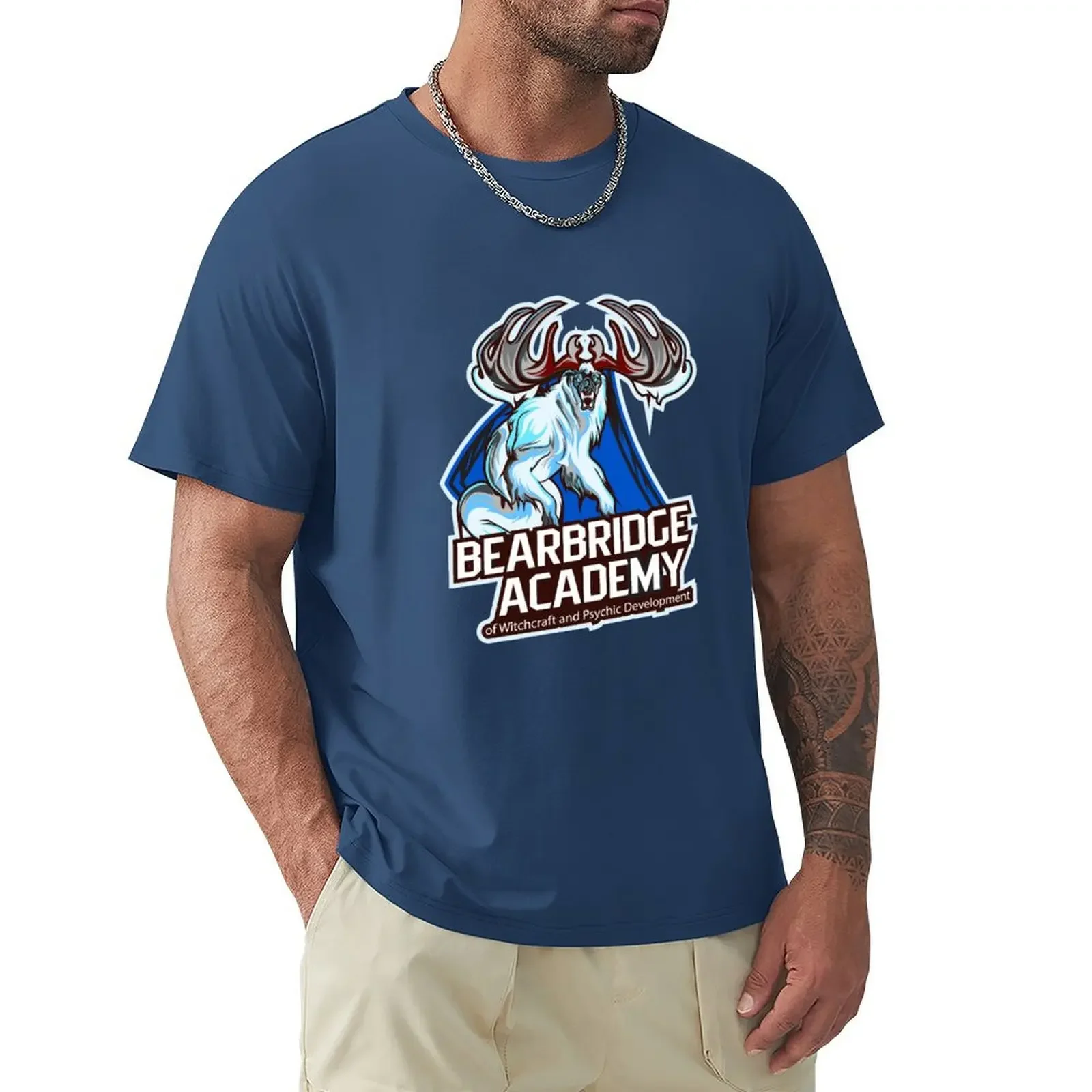 

BearBridge Academy T-shirt blacks summer clothes korean fashion heavyweight t shirts for men