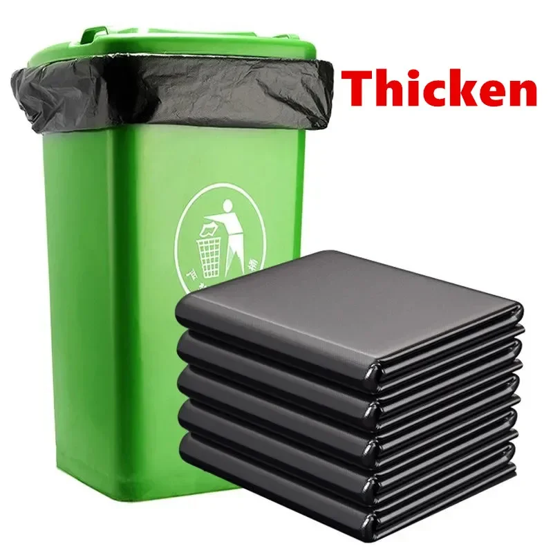 25PCS Large Size Heavy Duty Extra Large Garbage Bag Commercial trash Bags Backyard Black Kitchen big trash bags 120x130cm