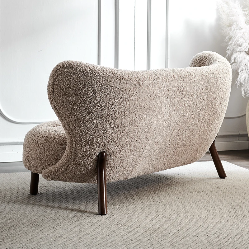 

Nordic leisure, sofa, fabric, lamb wool, back chair