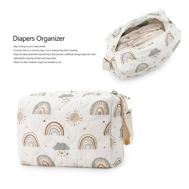 U13F Multifunction Baby Diaper Organize with Fashionable Pattern Travel Diaper Holder Convenient Bag Suitable for Outdoor Use