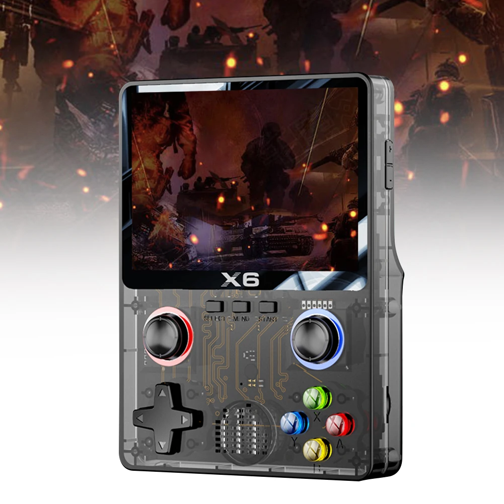 

X6 Portable Video Game Console 2000mAh 3.5 Inch IPS Screen Handheld Game Player 8000 Games Support Double Player for Adults Kids