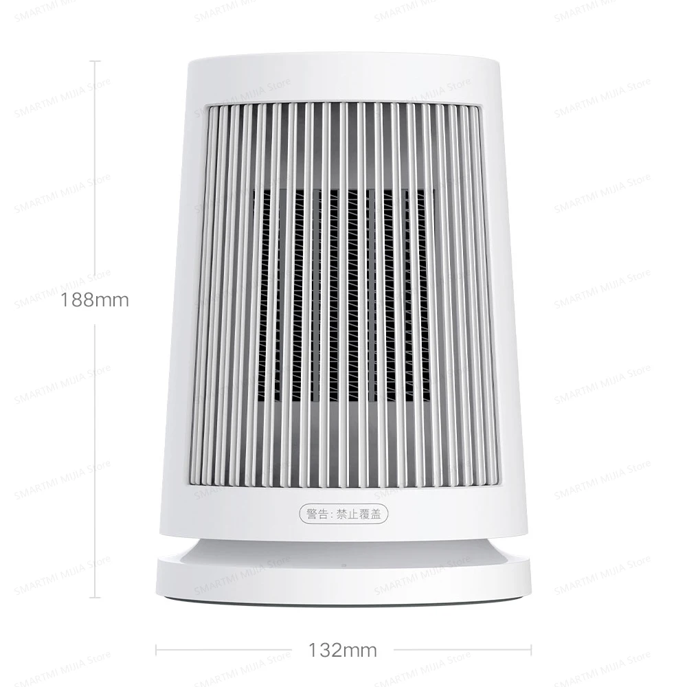 سخان مروحة سطح المكتب XIAOMI MIJIA، 45 ° تتأرجح، سخانات كهربائية داخلية من السيراميك PTC، خفيفة الوزن مدمجة، إصدار CN مع محول #6