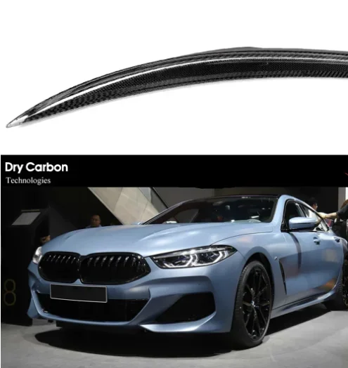 

Dry Carbon Fiber Rear Deck Spoiler Duckbill Car Wing for BMW 8 Series Gran Coupe G16, F93 M8 V-Style Spoiler 2020-1N