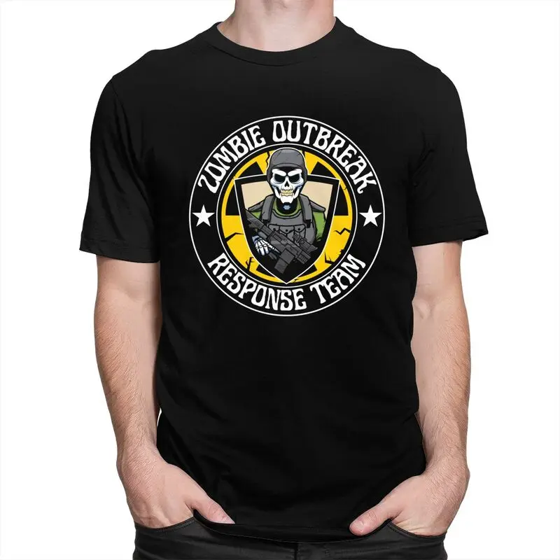 Zombie Outbreak Response Team T Shirts Pure Cotton Tees Shirt Summer O Neck Tshirt Fashion Short Sleeve Clothing For Men