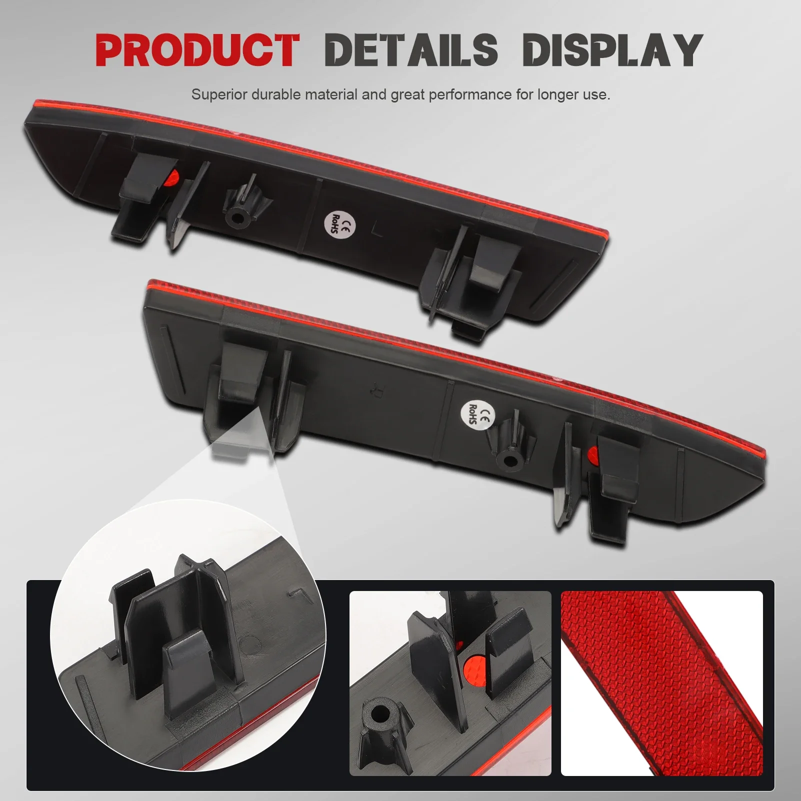 

1 Pair Rear LED Bumper Reflector Light Brake Light A4478260040 for Mercedes Benz Vito W447 04.2014-02.2020 V-Class Tourer Box