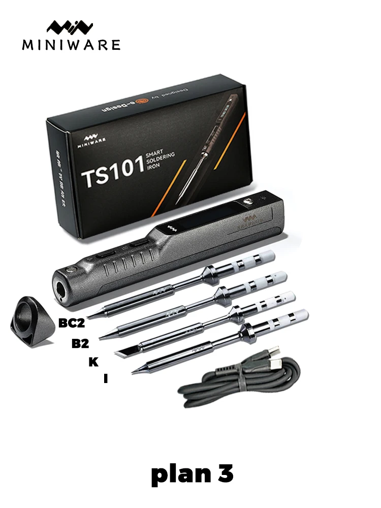 Original ts101 lötkolben 65w mini tragbar einstellbare temperatur lcd neues upgrade ts100 mit lötkolbens pitzen satz