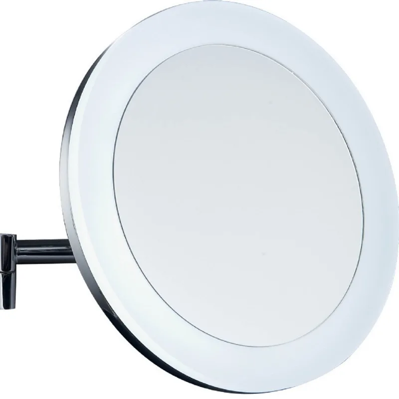 

Acrylic beauty mirror wall-mounted fill light makeup mirror hotel bathroom three-fold makeup