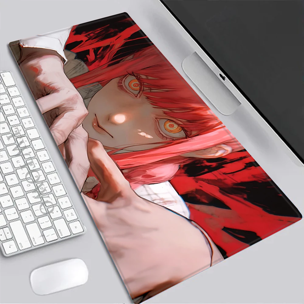 Chainsaw Man Makima Mousepad HD Printing Computer Gamers Locking Edge Non-slip Mouse Pad XXL90x40cm Keyboard PC Desk Pad