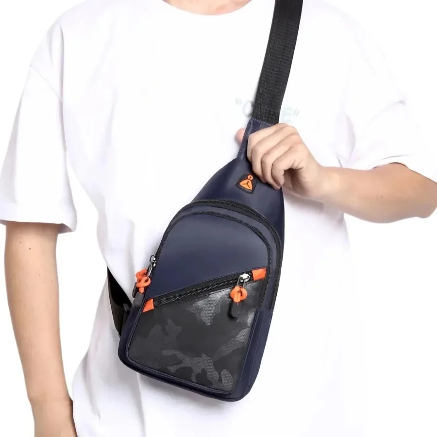 

New senior sense of fashion men's chest bag multi-pocket shoulder bag waterproof light business commuting crossbody bags