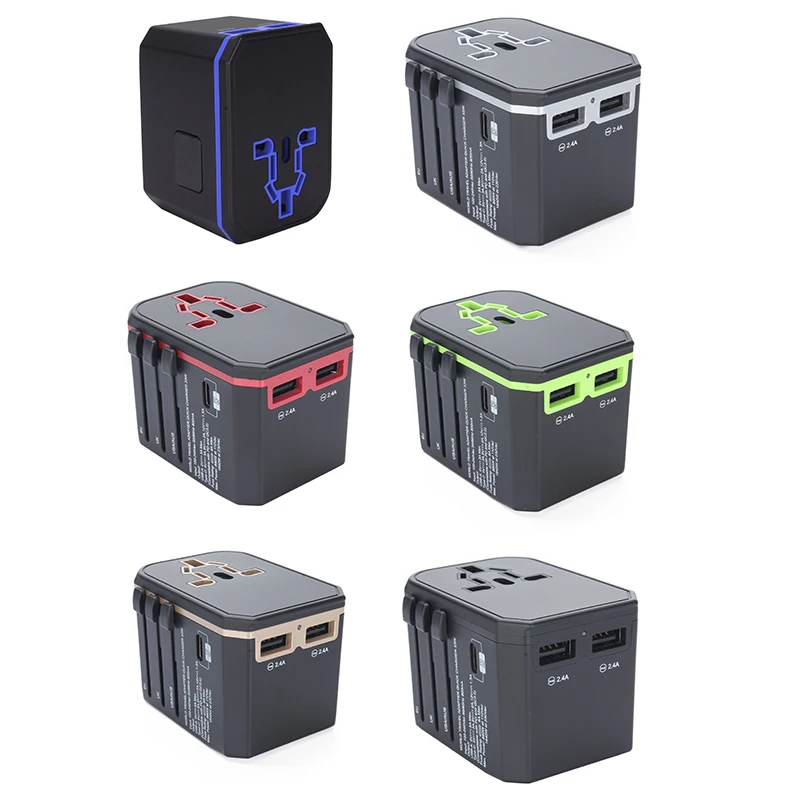 International Power Adapter,2000W Universal Power Adapter,All In One Travel Adapter With 33W Output USB C PD/QC 3.0 Quick Chargi