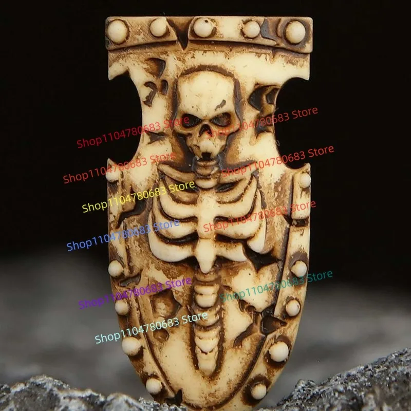 Klocki MOC Czarna Czaszka Akcesoria Mini Figurka Model do Składania Ozdoby Postacie z Kreskówek Zabawki Dekoracyjne Prezent Kolekcja