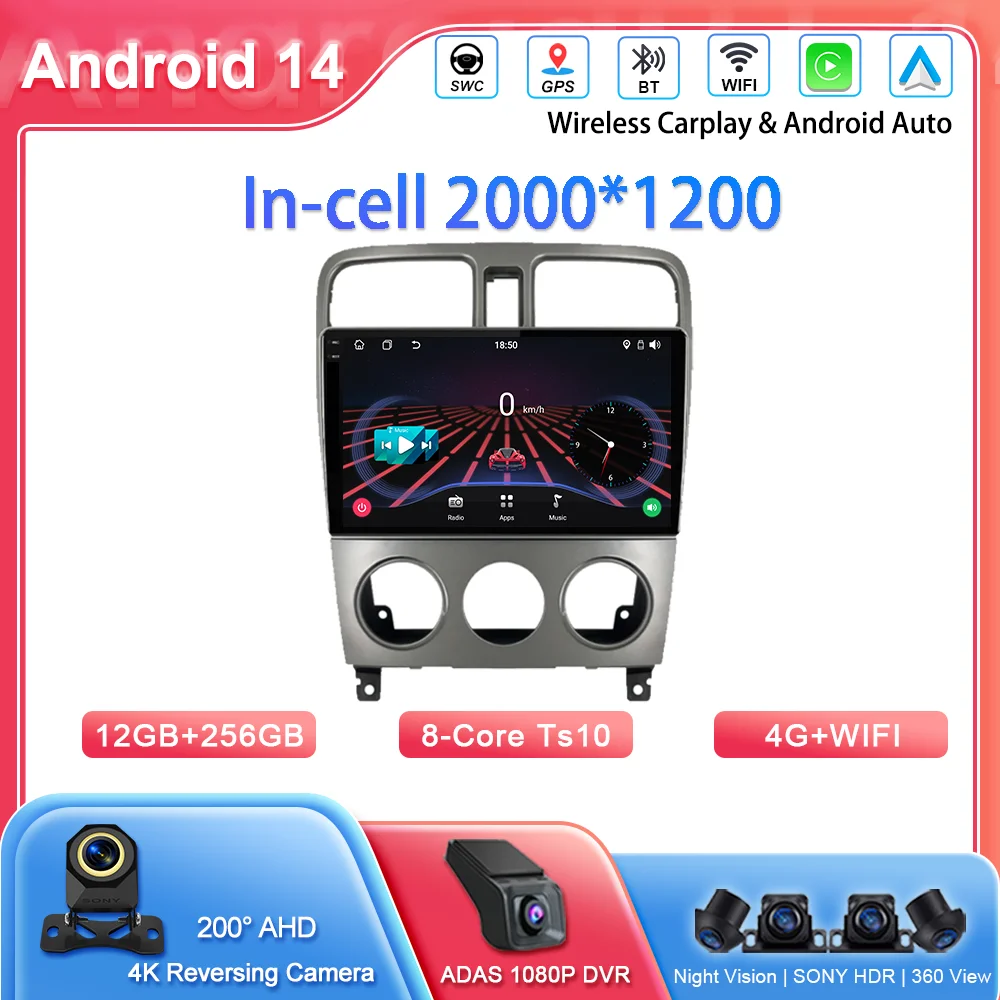 

Car Android 14 Radio Stereo For Subaru Forester SG 2002-2008 Auto WIFI Multimedia Player GPS Navigation NO 2Din DVD Touch Screen