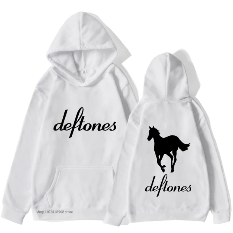 Deftones Hoodie Hip Hop Mens Around The Fur Tour Band Sweatshirt Goth Retro Grunge Pullovers for Male Streetwear Women Y2k Hoody