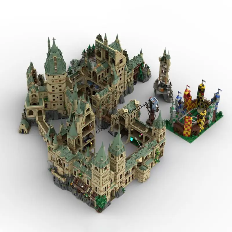 NUOVO 13088PCS Film magico Harrying MOC Modulare Hogwarts Grounds modello FAI DA TE idee creative Giocattolo per bambini Assemblaggio Puzzle Regalo di compleanno