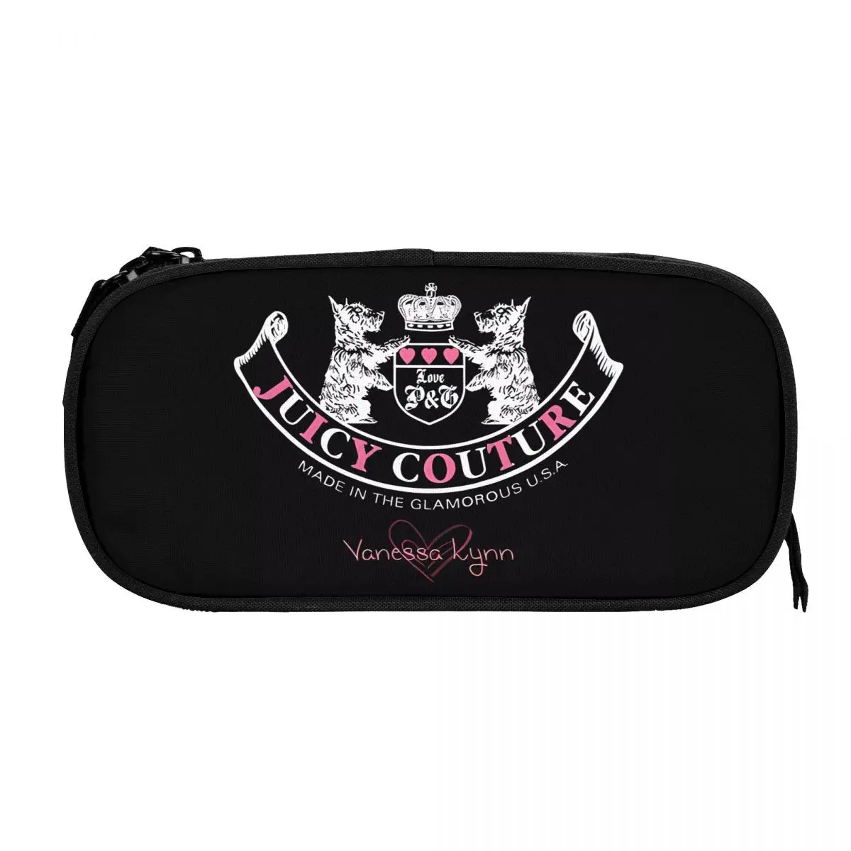 Juicy Couture Crown Big Capacity Pencil Pen Case Office College School Large Storage Bag Pouch Holder Box Organizer