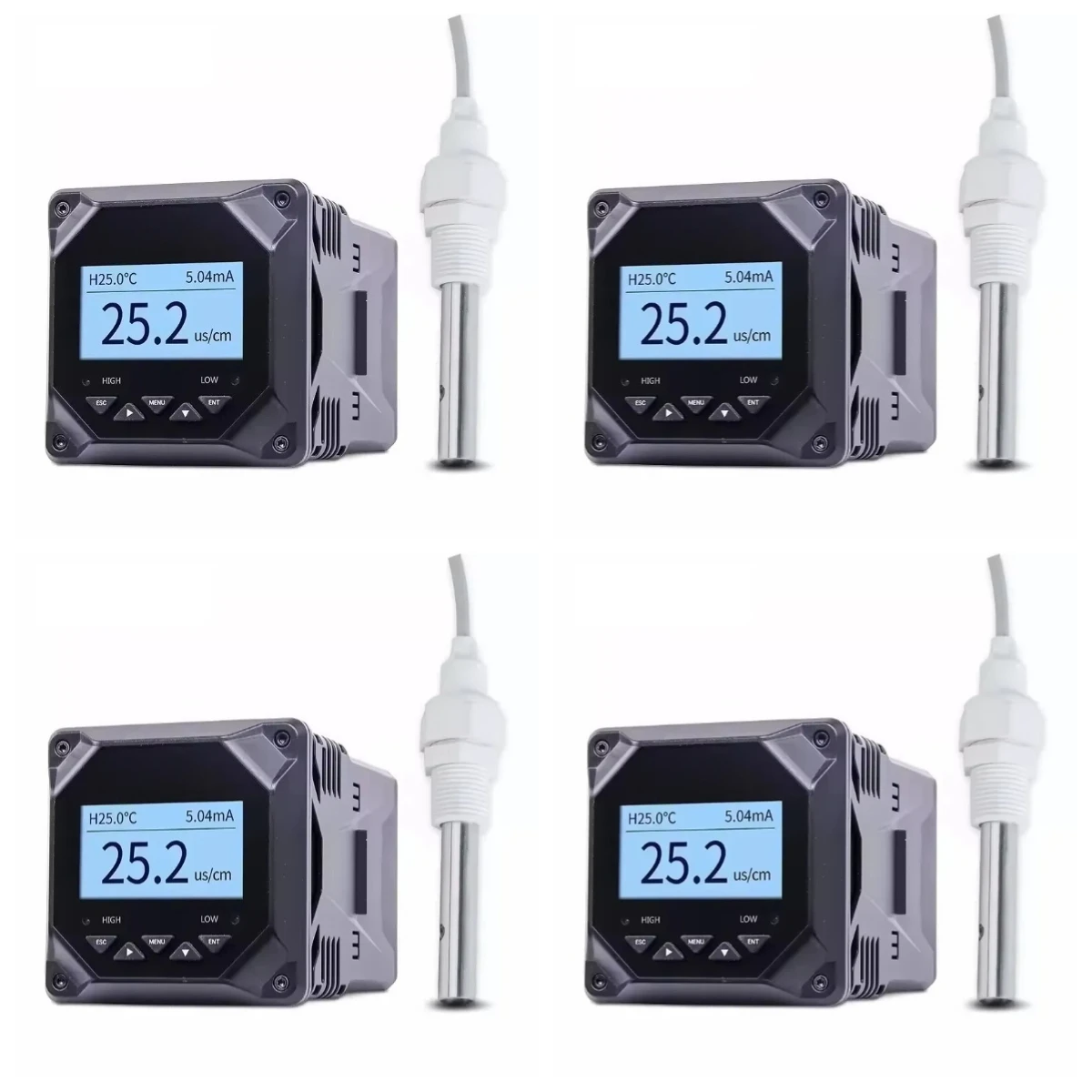 Water Quality for Hydroponics Waterproof Conductivity Meter and Sensor Plastic Material Industrial EC Meter