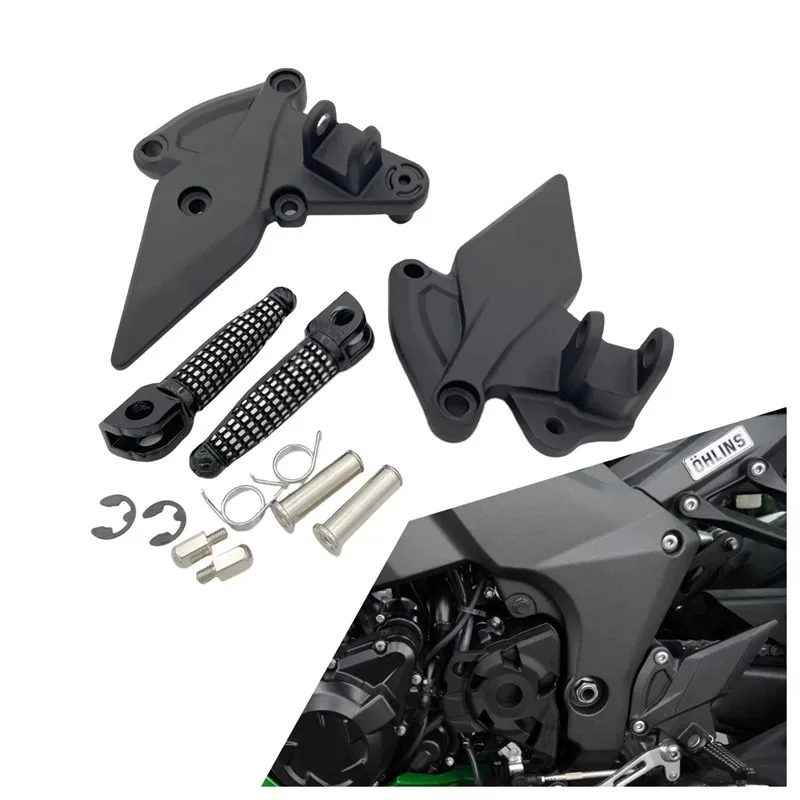 Motorcycle Front Foot Pegs Pedals Footrest Bracket for Kawasaki Z1000 ZR1000 2010-2020 Repair Replacement Parts