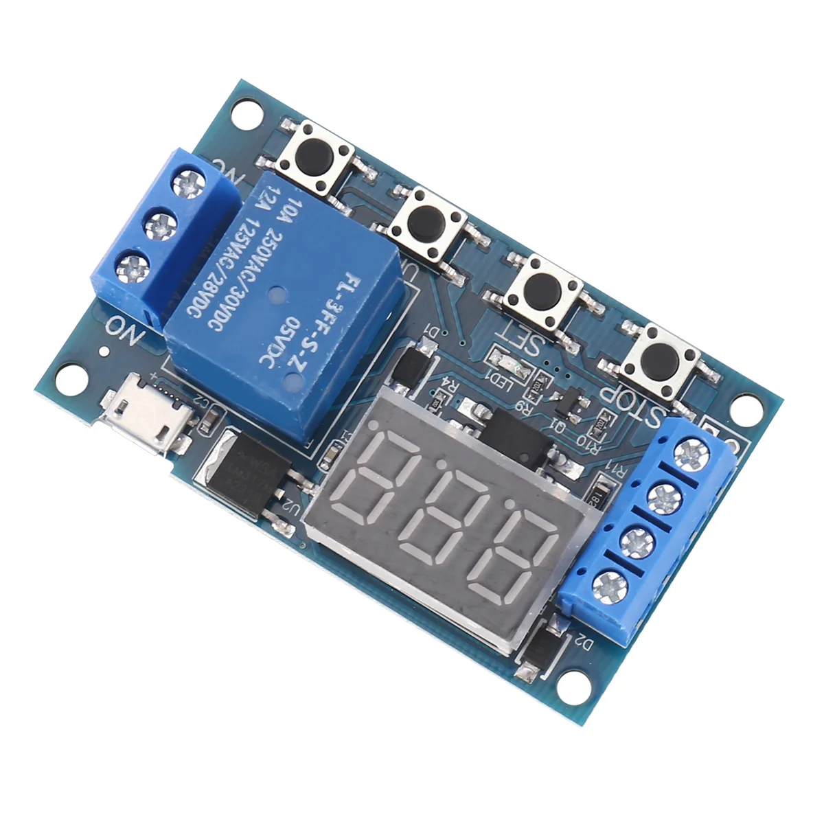 HW-521 Digital Time Delay 1 Way Relay Trigger Cycle Timer Delay Switch Circuit Board Timing Control Module image 6