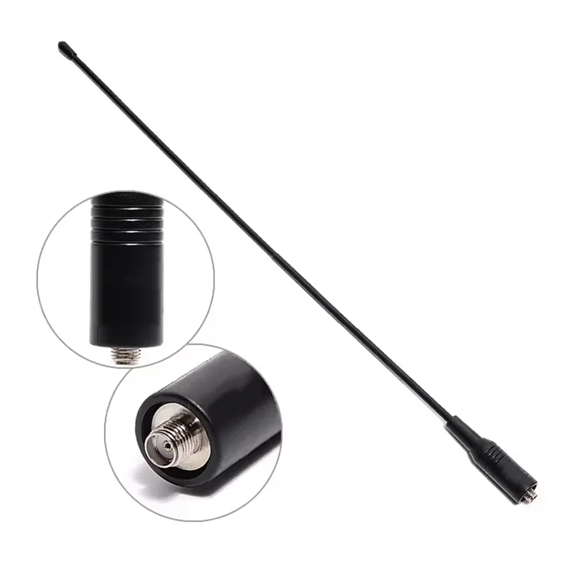 Antena de puerto hembra de 39CM para walkie talkie Baofeng de doble banda