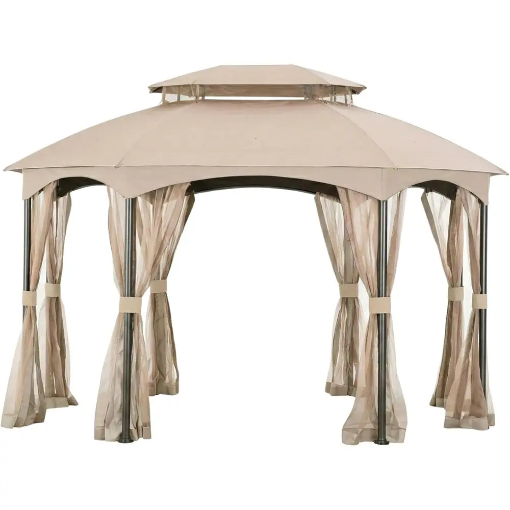 

Усиленный комплект RipLock 350 для замены верхней части и сетки, совместимый с беседкой размером 10' x 12' L-GZ1138PST-Beige