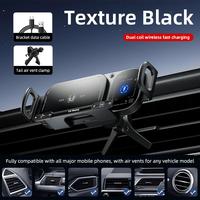 Dual Coil Foldable Phone Holder Car 15W Wireless Charger Car Phone Mount Fast Charging For Samsung iPhone Xiaomi Z Fold