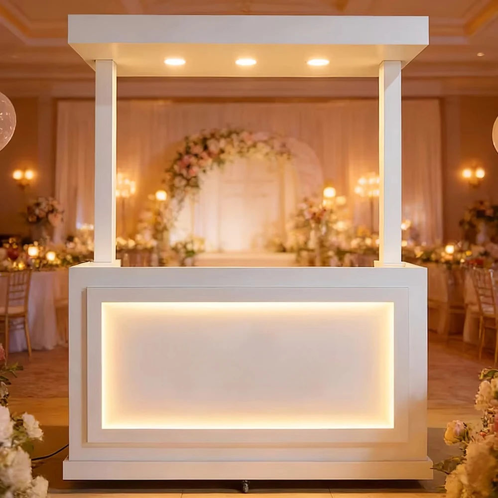 Custom Luxury Eco-Friendly Wood Carts for Wedding Perfume Coffee Events-New Arrival Elegant Modern Design Starting One Unit
