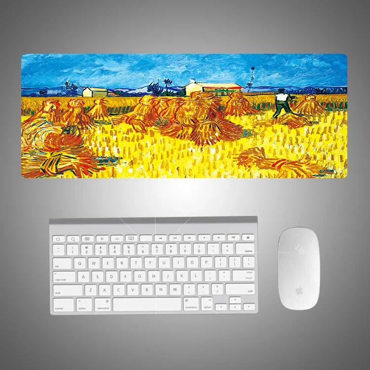 Non-skid Fashion Fabric Mouse Pad Art Table Mats Office Carpet Desk Pad Mouse Mat Black Big Mousepad Rubber Keyboard Mouse Pad