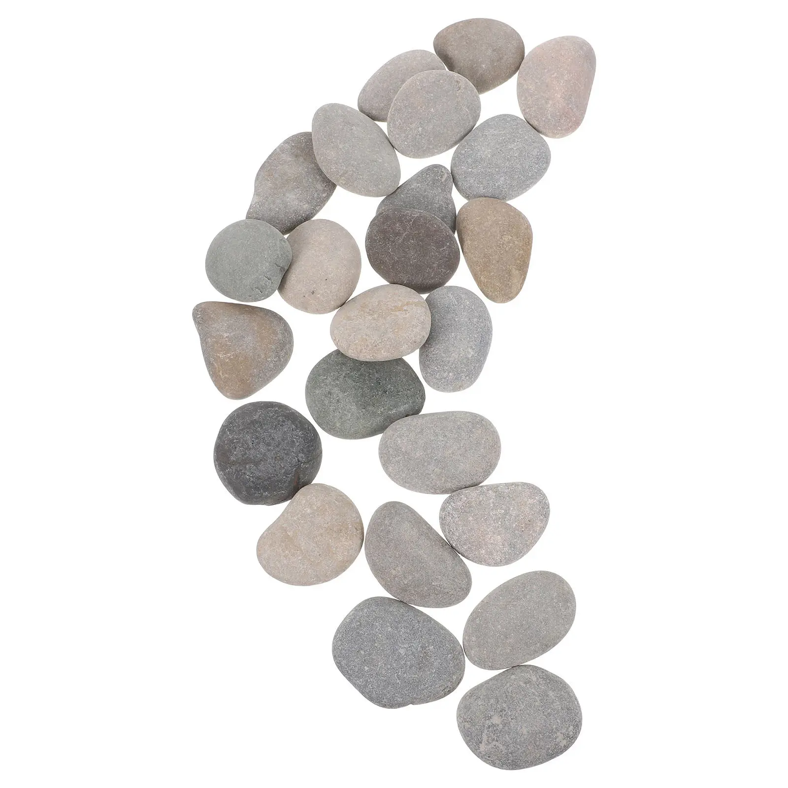 24Pcs Natural River Rocks for Painting, Crafts, DIY Garden & Home Decor – Smooth Flat Pebbles 3-5cm