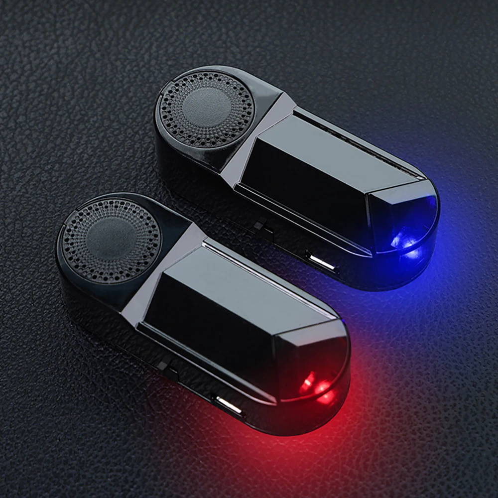 Car Fake Security Light Solar Powered Simulated Alarm Wireless Warning Anti-Theft Lamp LED Flashing Lights With Air Freshener