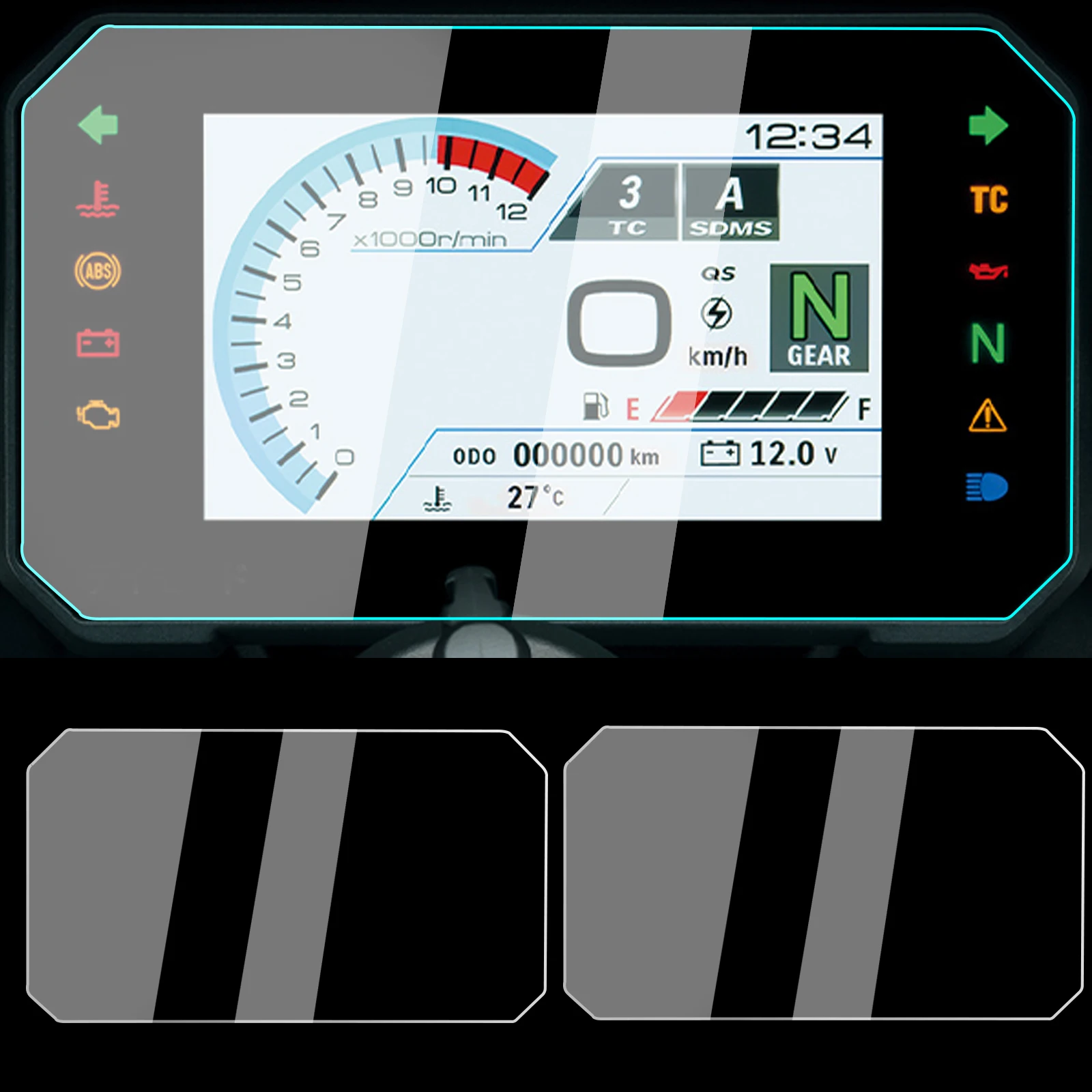 

SUZUKI V-STROM 1050V-STROM 800 DE 23- V-STROM 800 24- SUZUKI GSX-8R 24- SUZUKI GSX-8S 23Защитная пленка для приборной панели-