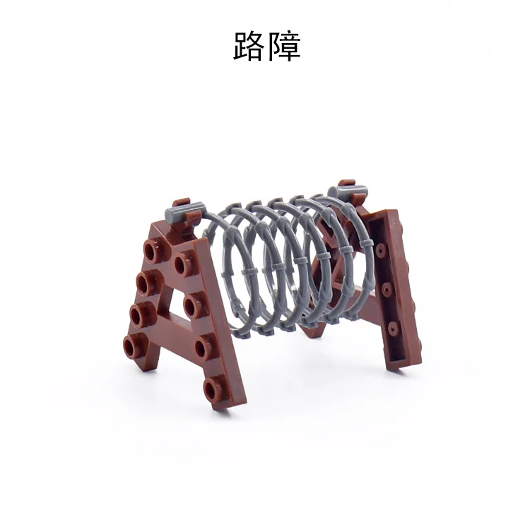 Building blocks Military scene accessories Barbed wire barricades Road barriers DIY war parts compatible lego bricks