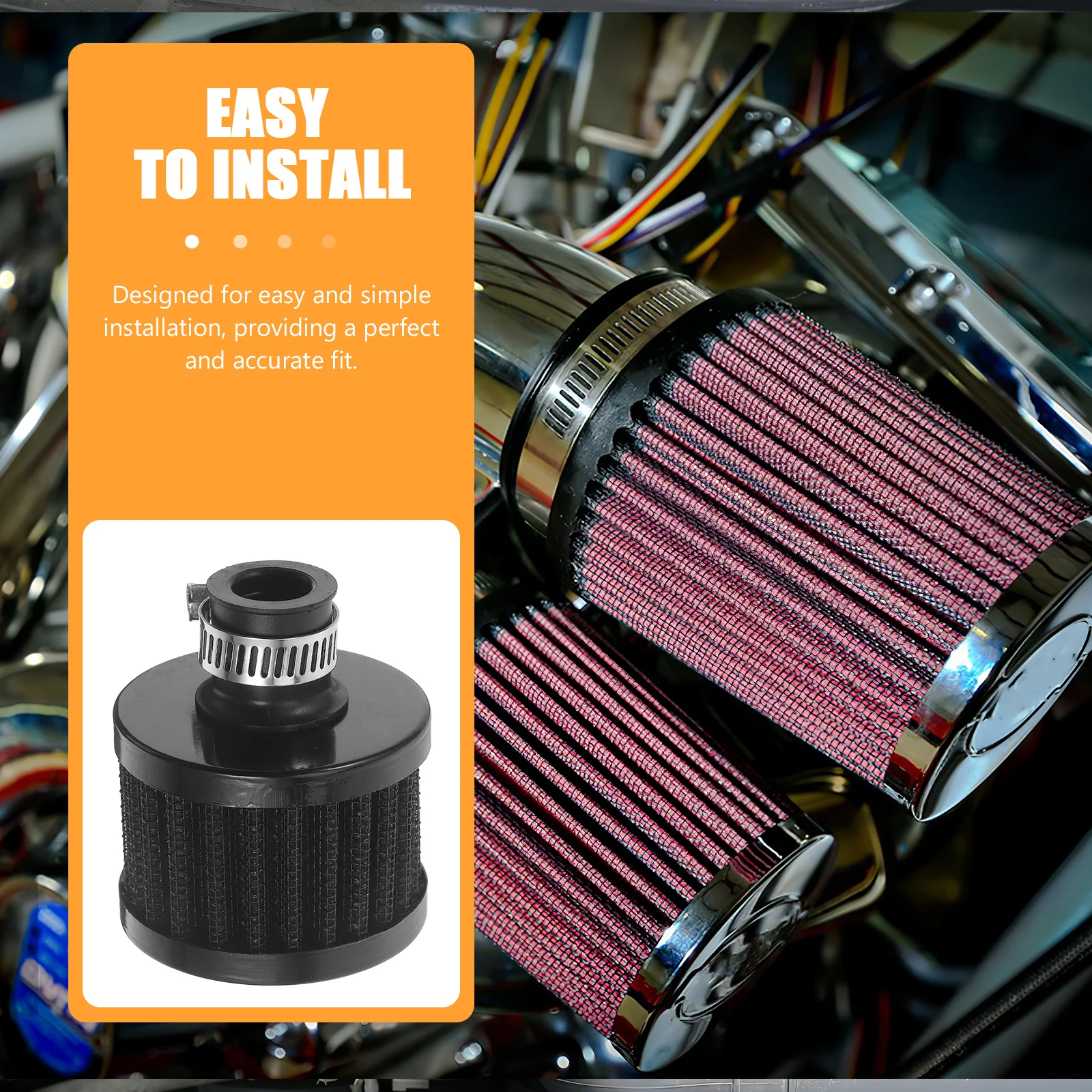 

Car Air High Flow Intake Engine Filter For Automotive Durable Replacement Air Vent Filter Car Accessory