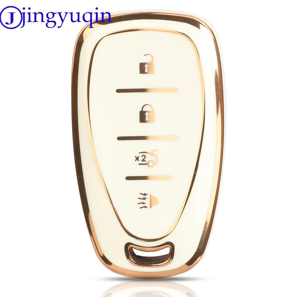 jingyuqin Replacement Smart TPU Remote Key Shell Case For Chevrolet Chevy Camaro Cruze Malibu 2016 2017 2018 2019 2020 4Buttons view 5