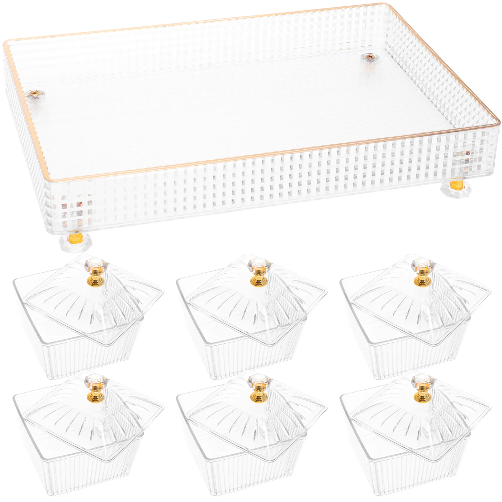 

Snack Platter Fruits Tray with Compartment Lid Dish for Dry Serving Plates Covers Portable Platters Dishes Lids