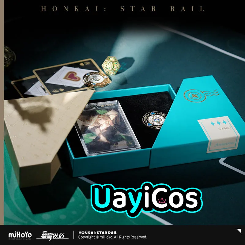 

Official Honkai Star Rail Aventurine Gift Set Box Collection Card Chip Decompression Snapped Coins Anime Game Accessories Toy K