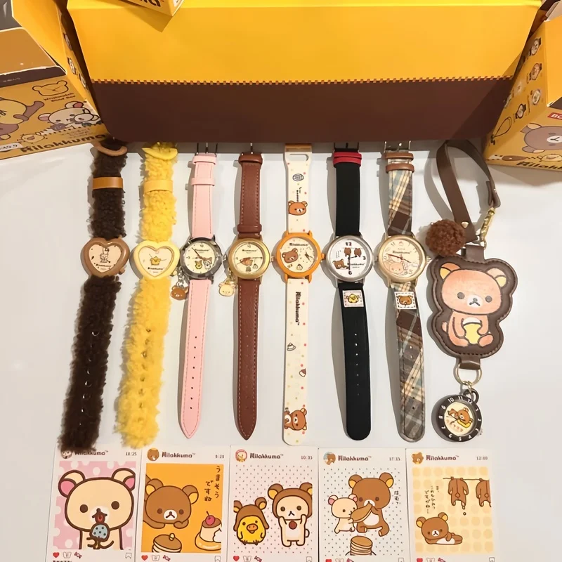 Original en Stock Maihe BOXFUN Rilakkuma Gurguruguru Moment Series Reloj Caja Sorpresa de Dibujos Animados Japoneses Juguetes Coleccionables Regalos